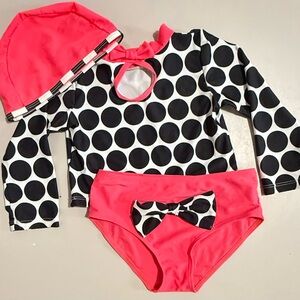 Girl's BMG Polka Dot Kids Swim Set